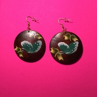 Butterfly Painted Earrings - Thumbnail 2