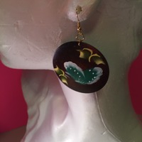 Butterfly Painted Earrings - Thumbnail 4