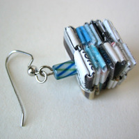 Eco Earrings - Stripey Stripes - Thumbnail 1
