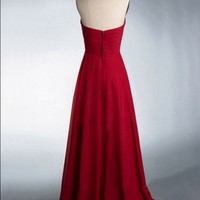 Sweet Heart bridesmaid dress,Simple Burgundy prom dress,red prom dress,long prom dresses,15042601 - Thumbnail 1