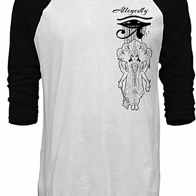 Allegedly mixed signals baseball tee