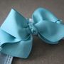 Mint/Gold Bow on a clip or elastic! -1
