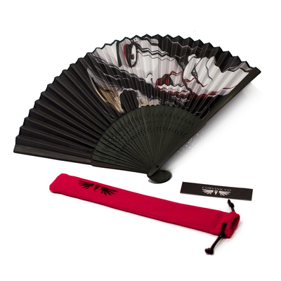 Death is Silent - Limited Edition Hand Fan - by Denis Caron - Corvink