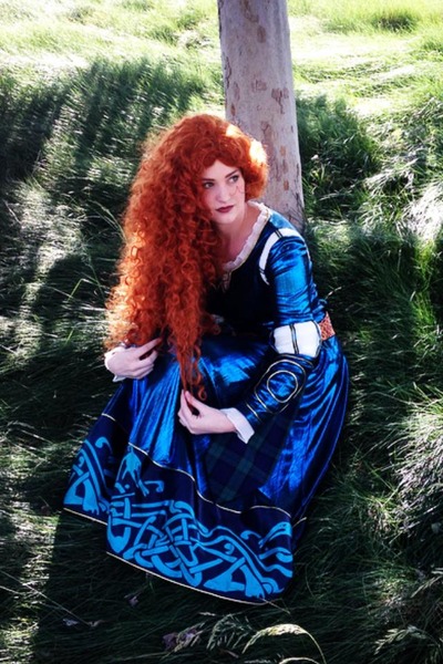 p160 Merida gown brave costume full set dress and belt