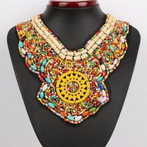 Bohemian Colored Beaded Necklace 4