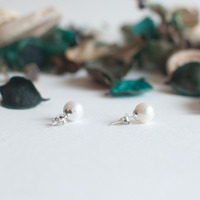 Cotton Pearl Earrings ER0885 - Thumbnail 2
