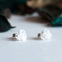 Ceramic Rose Earrings ER0886 - Thumbnail 1