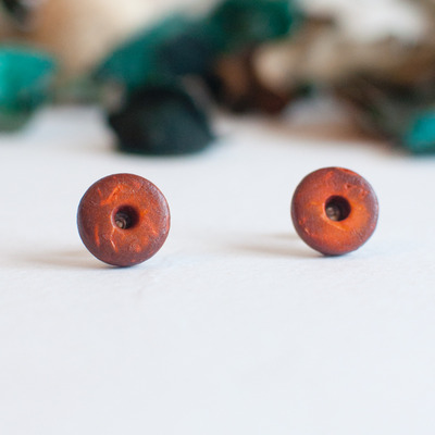 925 sterling silver wood earrings er0874