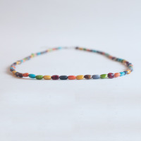 Ceramic Beads Long Necklace NL0685 - Thumbnail 1