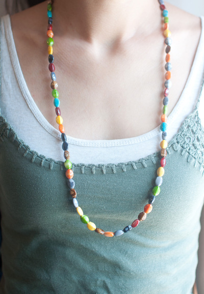 Ceramic Beads Long Necklace NL0685