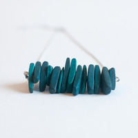 Mint Green Natural Stone Pendant Necklace NL0724 - Thumbnail 2