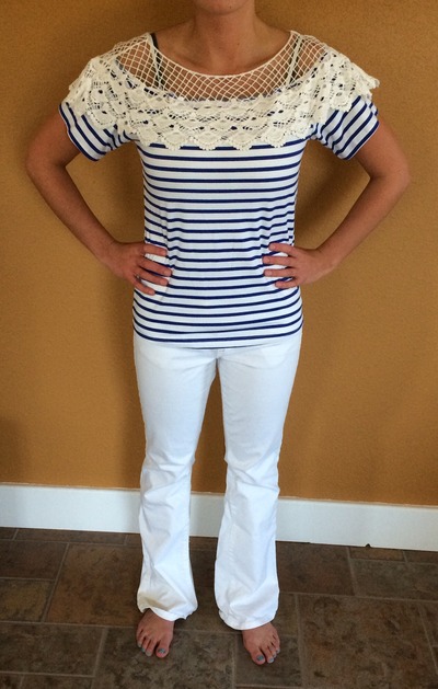 Sailor Striped Crochet Top