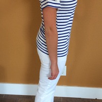 Sailor Striped Crochet Top - Thumbnail 2