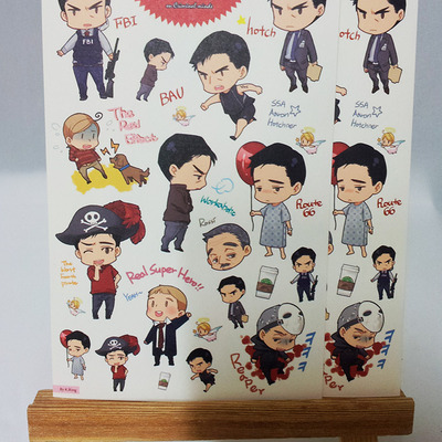 Criminal minds stickers - diary stickers - hotch , reid , rossi , jack , haley , foyet