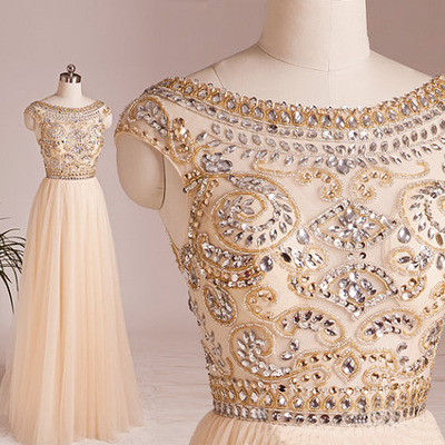 Long prom dress, champagne prom dress, prom dress 2018, special occasion dress, free custom prom dress, long evening dress, bd14612