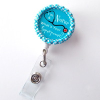 I'm a Nurse What's Your SuperPower - Name Badge Holder - Cute Badge Reels - Nurse Badge - Nurse Gift - Nursing Badge - RN Badge - Thumbnail 1