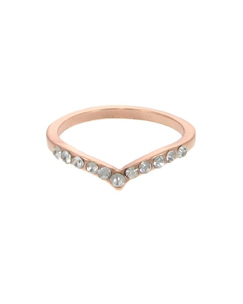 Crystal Vickie Above Knuckle Ring in Rosegold