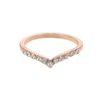 Crystal Vickie Above Knuckle Ring in Rosegold