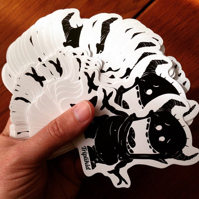 Excited shade sticker