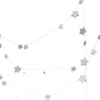 Constellation : Silver Star Sparkle Glitter Garland 10 feet