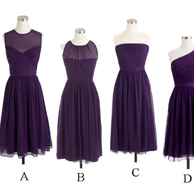 Short bridesmaid dress, purple bridesmaid dress, cheap bridesmaid dress, mismatched bridesmaid dress, bd14321