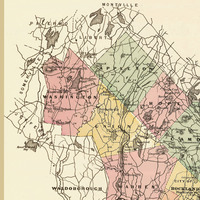 Knox County, Maine in 1885 - Vintage Map, Antique Map, Reproduction, Fine Art, Wall Art, Coastal Maine, Giclée, History - Thumbnail 1