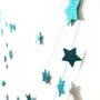 Constellation : Dark Aqua Star Sparkle Glitter Garland 10 feet-3