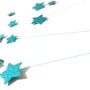 Constellation : Dark Aqua Star Sparkle Glitter Garland 10 feet-1