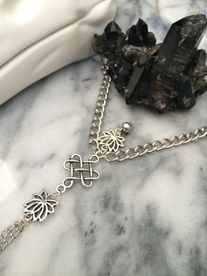 Lotus Love Hand Harness in Silver