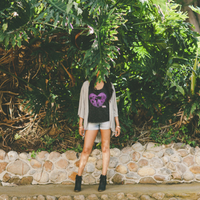 World Map purple Fingerheartprint tank - Thumbnail 4