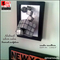 Abstract silver cubes - Thumbnail 1
