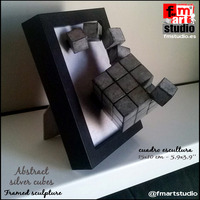 Abstract silver cubes - Thumbnail 2