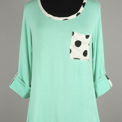 Mint polka dot 