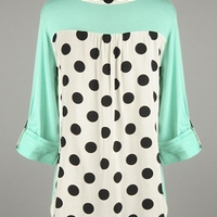 Mint Polka Dot  - Thumbnail 1