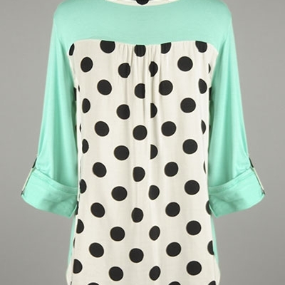 Mint polka dot 