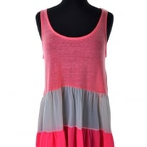 Neon Pink Color Block Tank