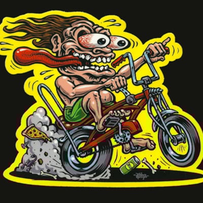 Bike freak full color shaped vinyl sticker - Thumbnail 4