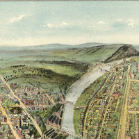 Cumberland, Maryland in 1906 - Bird's Eye View, Map, Aerial, Panorama, Vintage, Antique, Reproduction, Giclée, Fine Art, Wall Art, History - Thumbnail 2