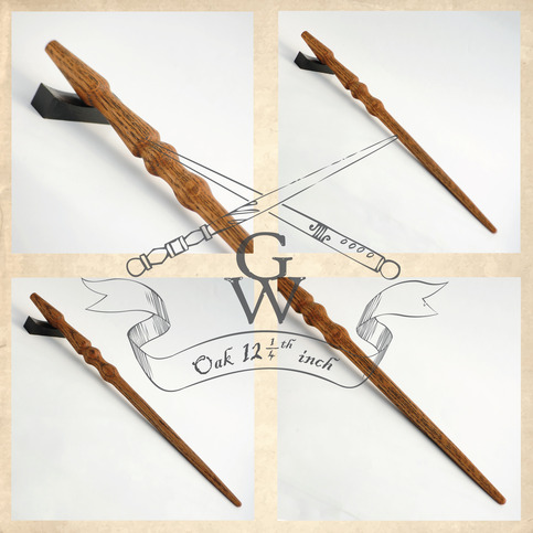 Oak wand 12 1/4 inch