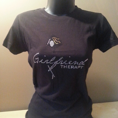 Girlfriend therapy bling tee - black