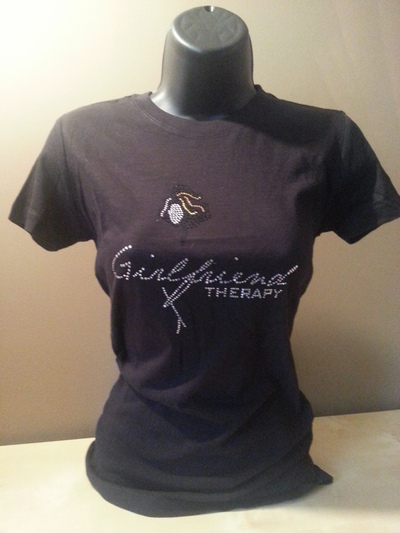 Girlfriend Therapy Bling Tee - Black
