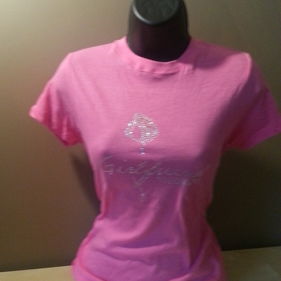 Girlfriend therapy bling tees- pink