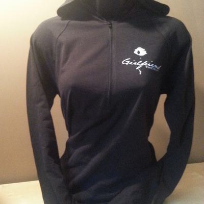 Girlfriend therapy half-zip jacket - black