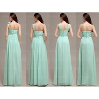 long bridesmaid dress, mint bridesmaid dress, cheap bridesmaid dress, bridesmaid dress 2018, mismatched bridesmaid dresses, BD14337 - Thumbnail 1
