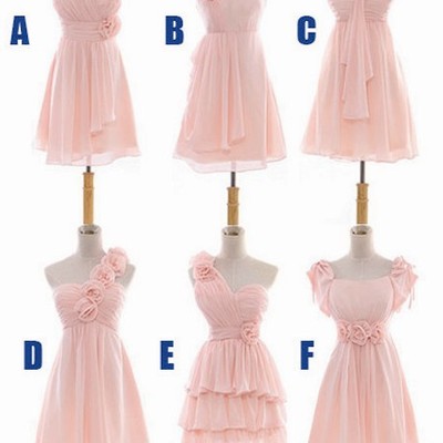 Short bridesmaid dress, pink bridesmaid dress, mismatched bridesmaid dress, bridesmaid dress 2018, cheap bridesmaid dress, bd14339