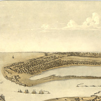 Port Huron, Sarnia, and Gratiot, Michigan and Point Edwards, Canada in 1867- Bird's Eye View Map, Vintage, Antique, Fine Art, Wall Art - Thumbnail 3