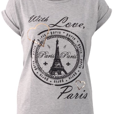 Paris tee grey