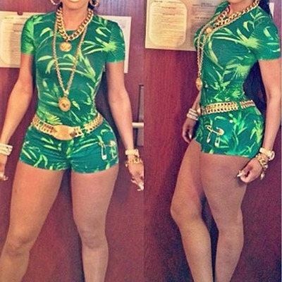 Printed Bodycon Romper