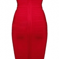 Simply Cute Red Bandage Dress - Thumbnail 1