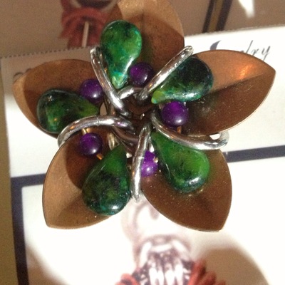 "velvet malachite" lapel pin